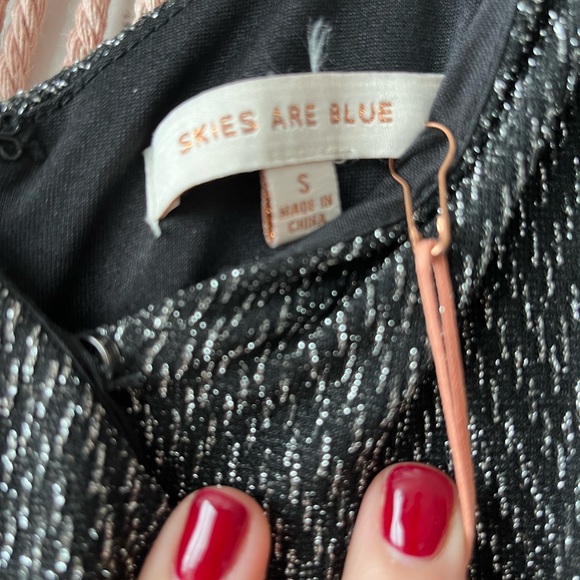 NWT Black and Silver Jumpsuit Size Small. Skies Are Blue brand - Picture 2 of 5